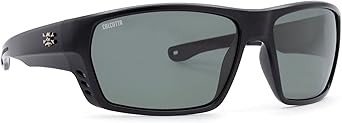 Calcutta Fathom Polarized Sunglasses - Matte Black Frame with Gray Lenses for Fishing, Boating & Outdoor Activities | UV Protection & Anti-Glare
