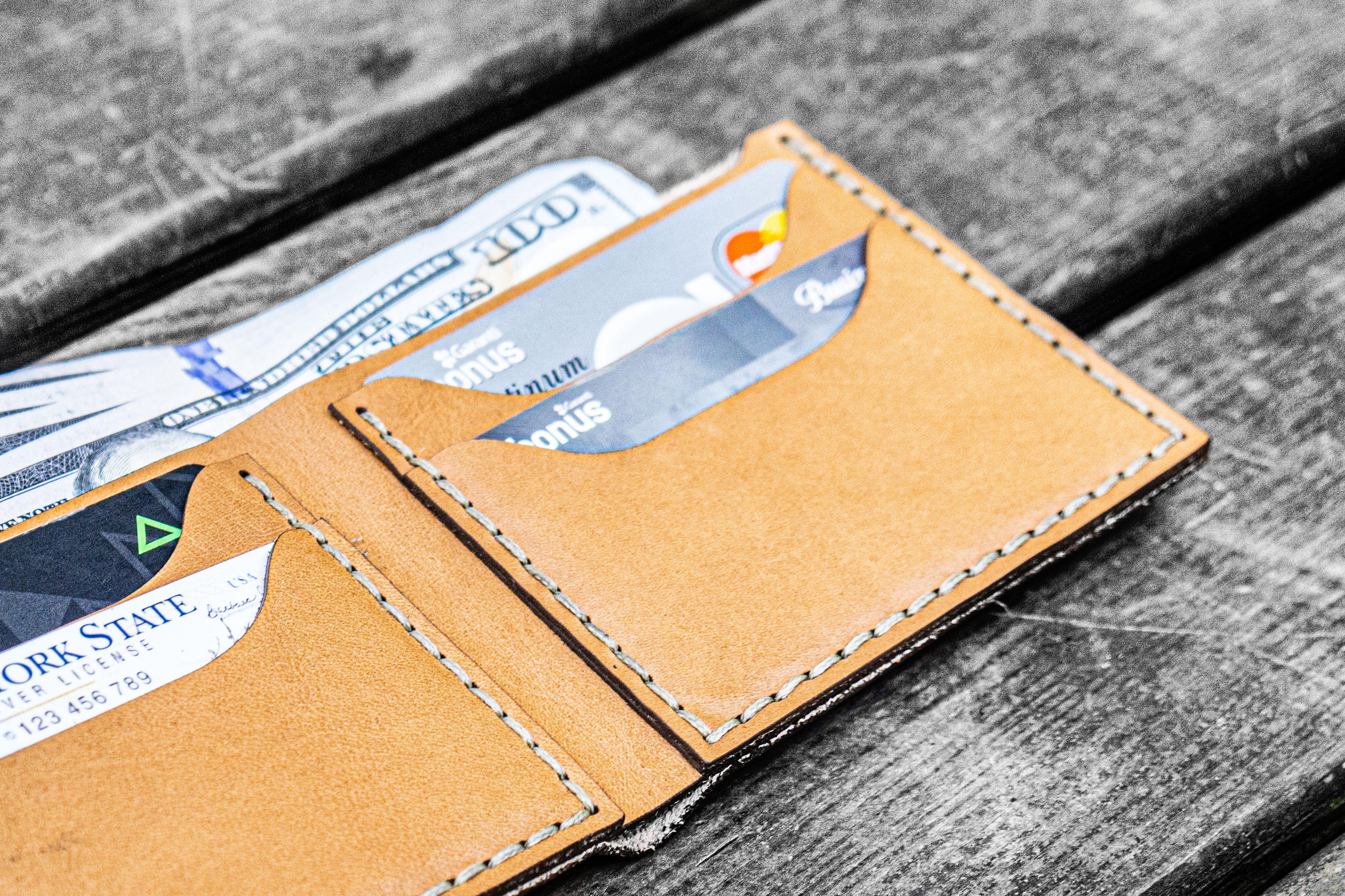 Personalized Handmade Leather Wallet - Custom Engraved Natural Leather Wallet for Men & Women - Perfect Gift for Birthday, Anniversary & Travel