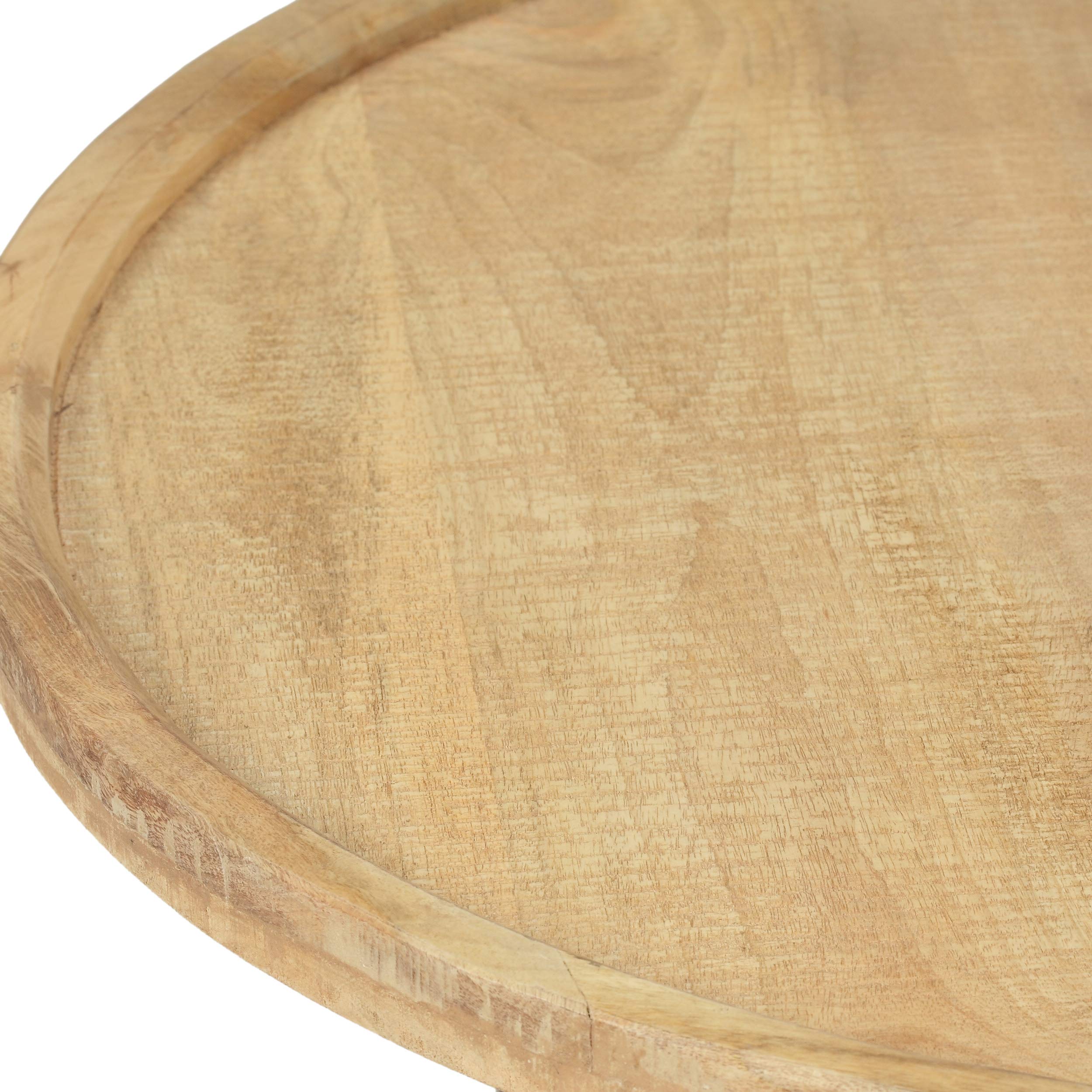 GDFStudio Mango Wood Coffee Table - Natural & Black Finish | Modern Living Room Furniture for Home Decor & Entertainment Spaces