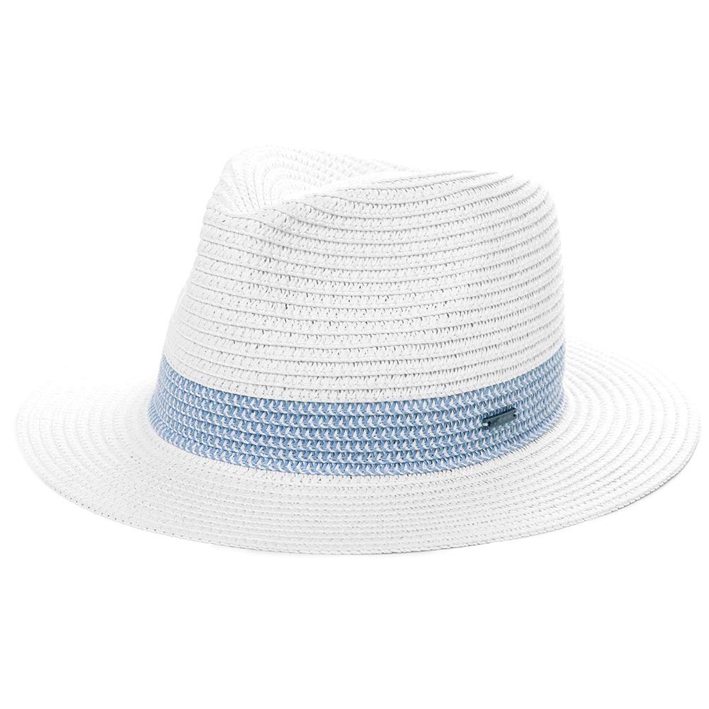 Stylish Women's Straw Fedora Sun Hat - Breathable Summer Beach Panama Hat for Outdoor, Travel & Vacations