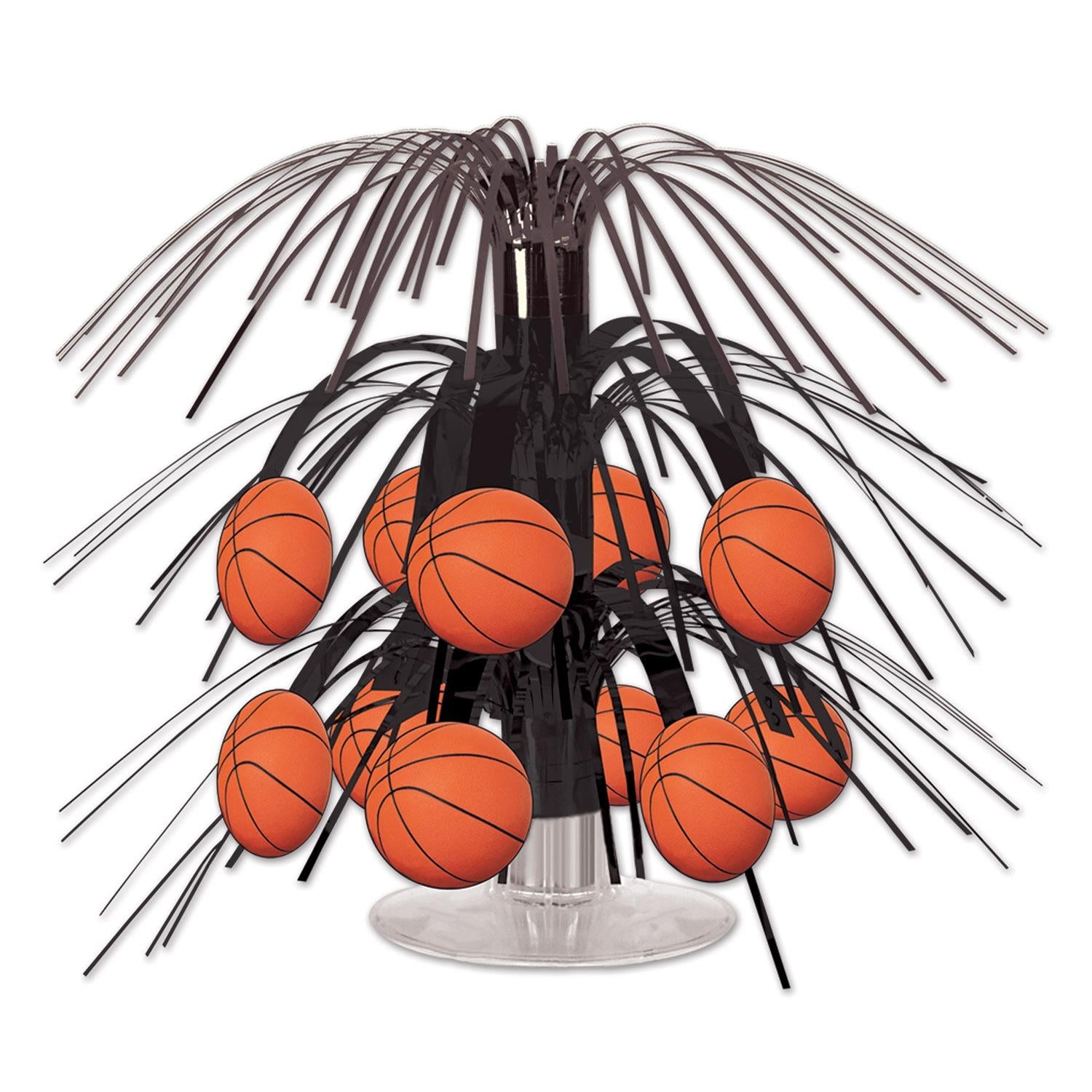 12 Pack Beistle Basketball Mini Party Cascade Centerpiece - Basketball Theme Party Decorations for Birthday, Graduation, Sports Events - Perfect for Table Decor, Ceiling Hangings, and Photo Backdrops