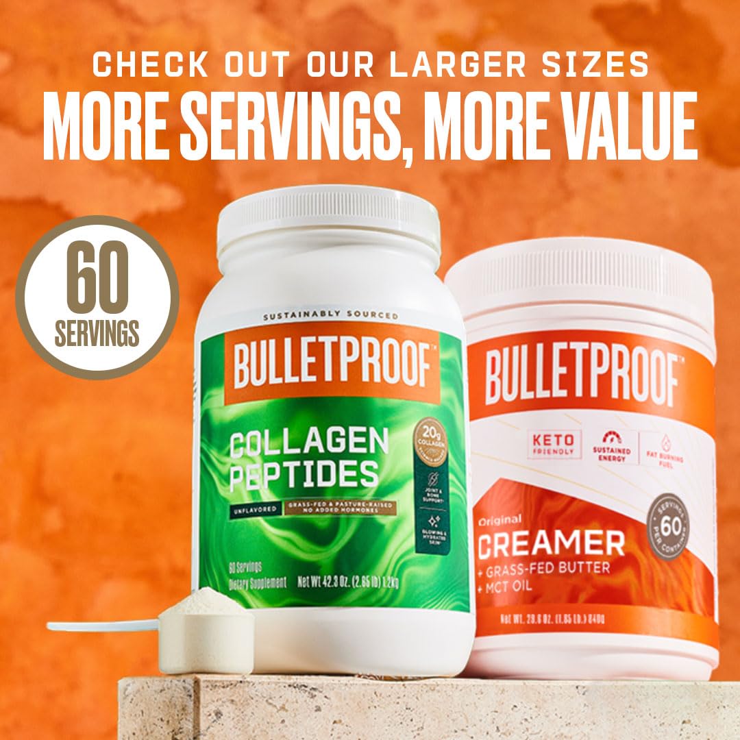 Grass-Fed Unflavored Collagen Peptides Powder 17.6 oz - Hydrolyzed Collagen Protein Supplement for Skin, Hair, Nails, Joints & Bone Health - Keto & Paleo Friendly - Perfect for Smoothies, Coffee & Baking