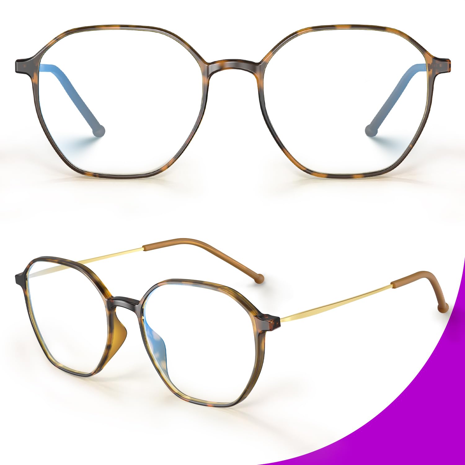 Blue Light Blocking Glasses for Screen Use - Anti Eyestrain & UV Protection - Perfect for Computer, Gaming & Digital Device Users