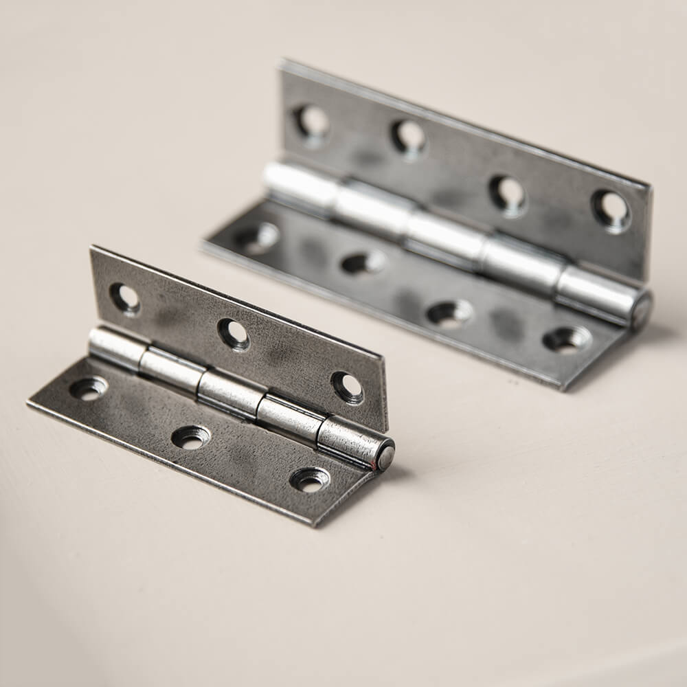 Premium Pewter Butt Hinges - Heavy Duty Pair for Cabinet & Furniture Doors - Perfect for Home Improvement & DIY Projects