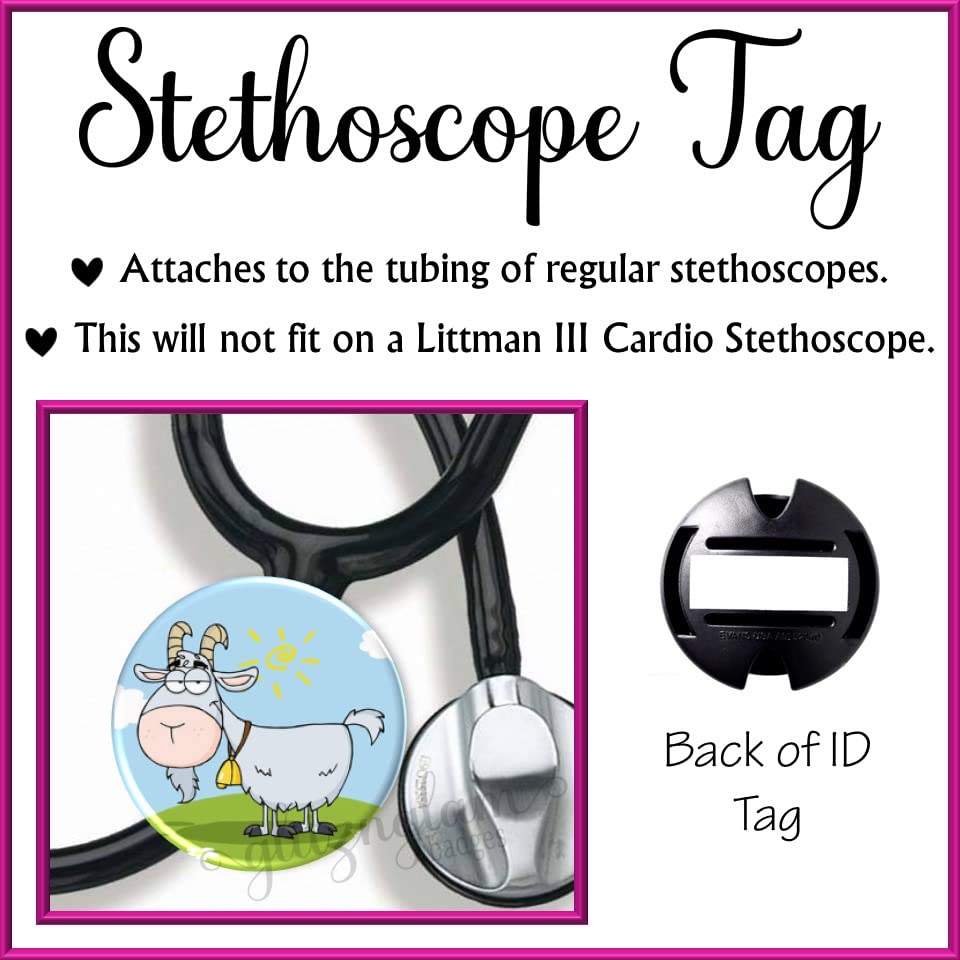 Funny Goat Retractable ID Badge Holder Reel - Office Badge Clip with Lanyard for Nurses, Teachers, Security & Work (Model GG2034) | Perfect for Hospitals, Schools & Corporate Events
