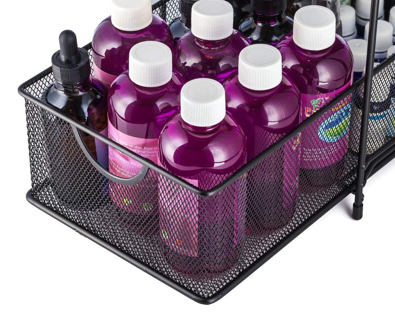 2-Tier Mesh Sliding Drawer Organizer Basket - 14