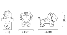 Zuny Animal Bookends - Handmade Tiger Design for Bookshelves, Stylish Home & Office Decor - Perfect for Organizing Books, Gifts & Kids' Rooms