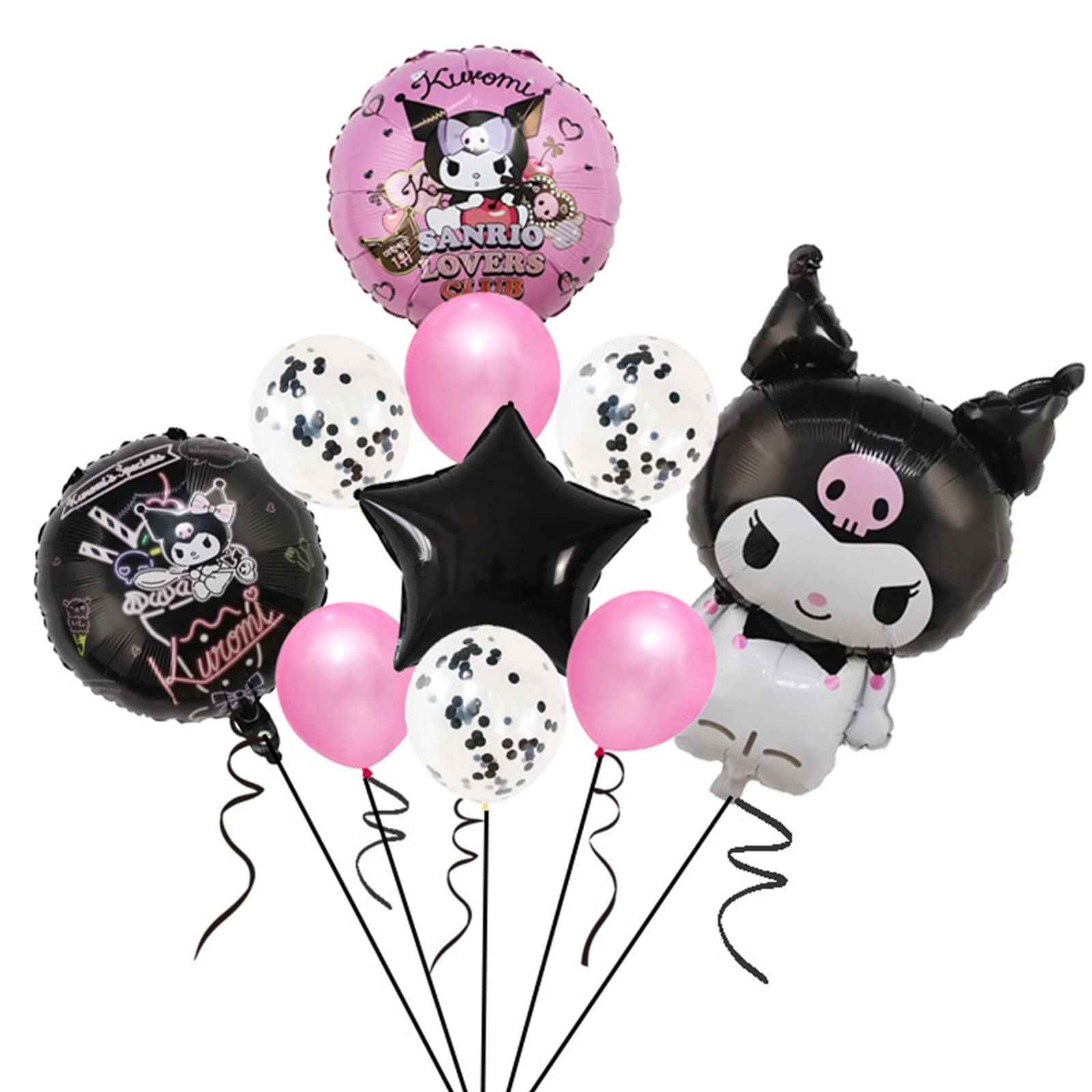 10Pcs Cute Anime Party Balloons - Double Sided Aluminum Film Balloons for Birthday Decorations, Kawaii Theme Party Supplies (LM-01) - Perfect for Anime Themed Parties, Baby Showers & Birthday Celebrations