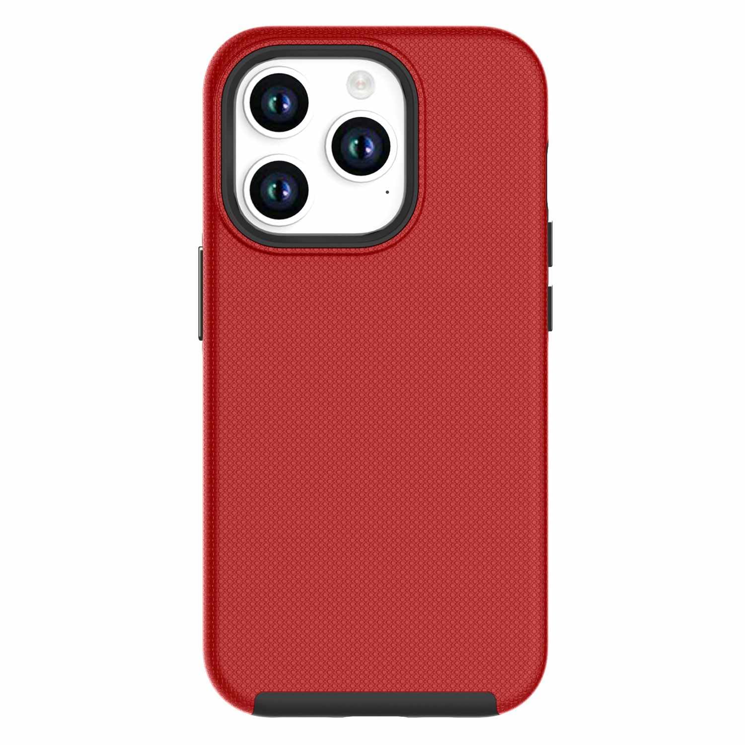 Blu Element iPhone 15 Pro Max Case - Rugged Protective Cover with Lightweight Design | Electroplated Buttons for Quick Response | Shockproof Armor Case for iPhone 15 Pro Max (Red) | Perfect for Outdoor Adventures, Work & Daily Protection