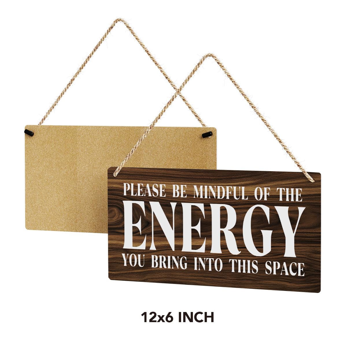 Zen Wall Art for Home & Office - Positive Affirmations Wood Plaque - Meditation & Spa Decor