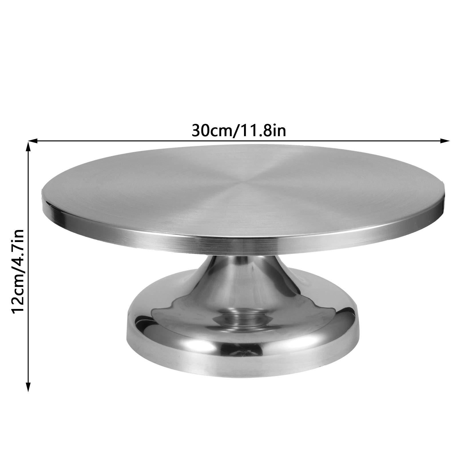 Rotating Cake Stand - 12 Inch Round Revolving Cake Turntable for Decorating, Baking Supplies for Cookies & Cupcakes - Perfect for Birthday Cakes, Wedding Desserts & Home Baking