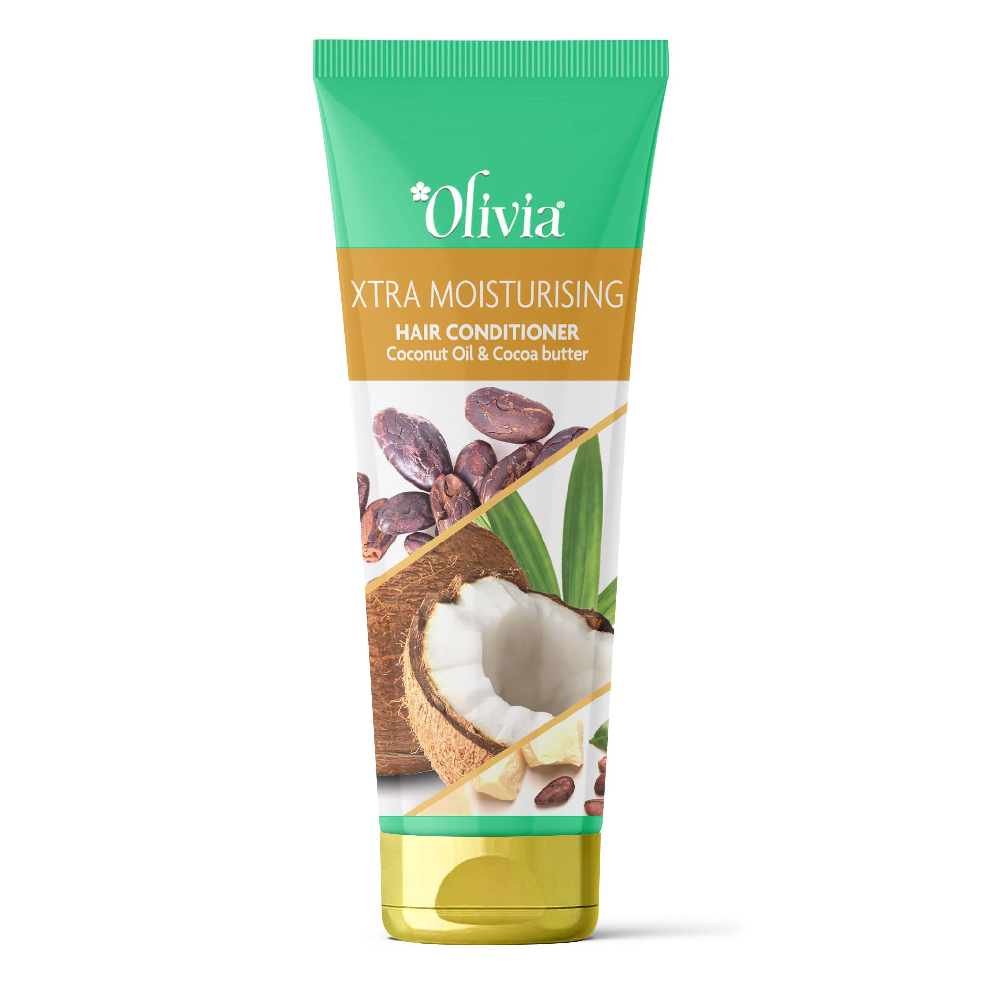 Olivia Xtra Moisturizing Hair Conditioner with Coconut Oil & Cocoa Butter - Repairing Damaged Hair for Men & Women | Deep Conditioning Treatment for Dry, Frizzy Hair | Promotes Healthy, Silky Smooth Locks (200ml) - Perfect for Daily Hair Care & Post-Color Treatment