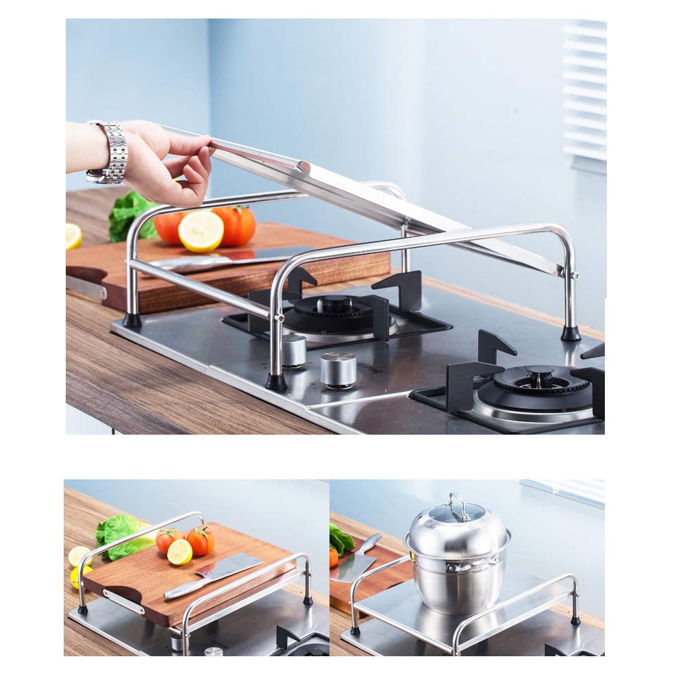 Cherish Induction Cooker Shelf - Microwave Rack & Kitchen Organizer with Gas Stove Bracket Cover - Oven Pan Storage Shelf for Small Space Kitchen Organization - Perfect for Apartments, Dorms & RV Kitchens
