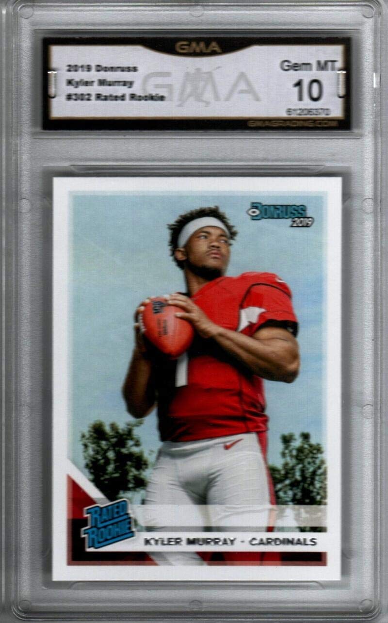 2019 Donruss #302 Kyler Murray Rookie Card Arizona Cardinals NFL Football Trading Card - GMA 10 GEM MINT Graded - Perfect for Collectors, Sports Memorabilia Enthusiasts & Investment