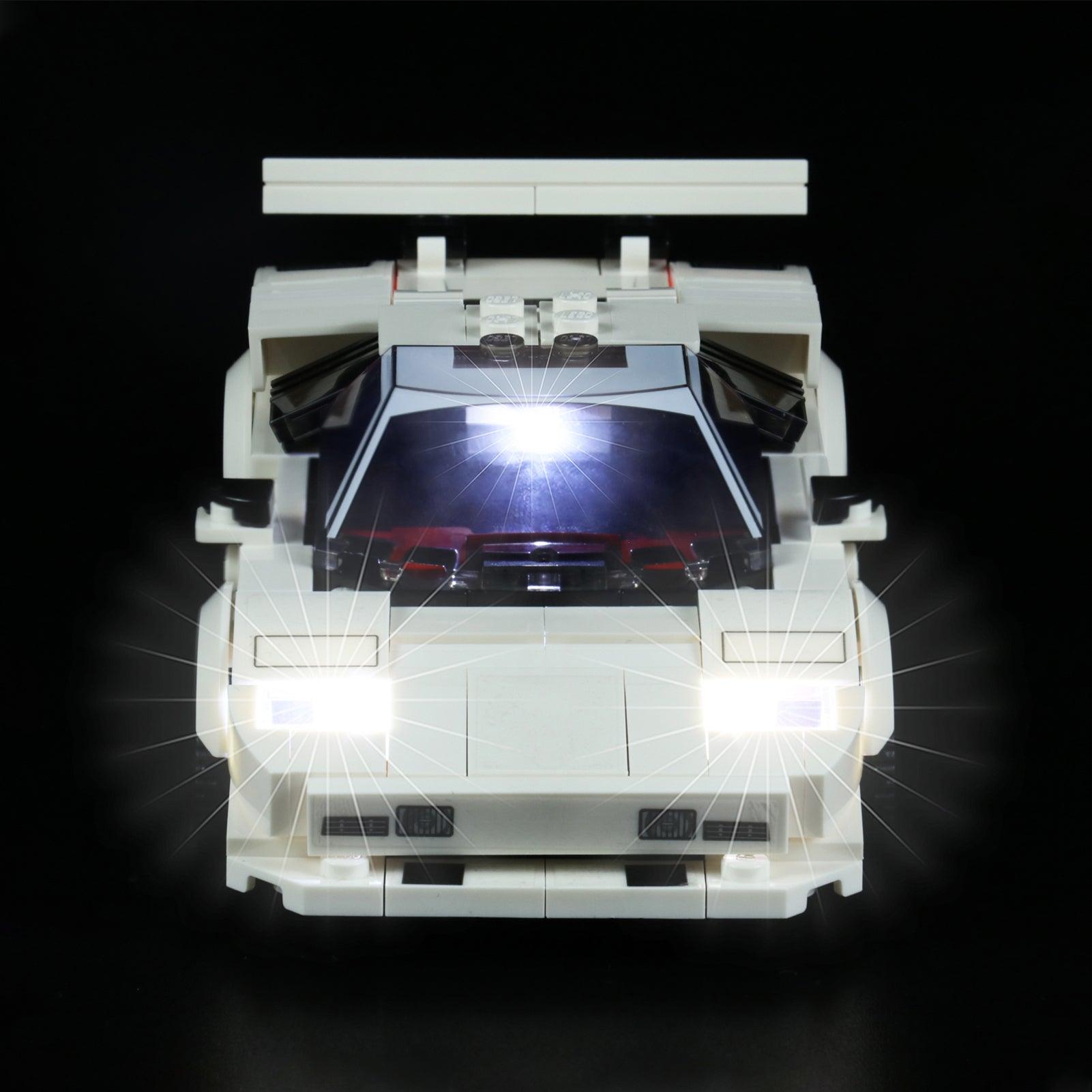 Lego Countach Speed Champions Lamborghini 76908 Light Kit - LED Lighting Set for Lego Models - Perfect for Display & Nighttime Showcase