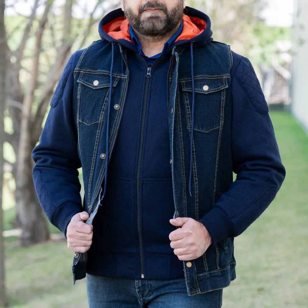 Stylish Denim Hooded Vest for Women & Men - Trendy Layering Piece for Casual Outfits, Streetwear, and Outdoor Adventures
