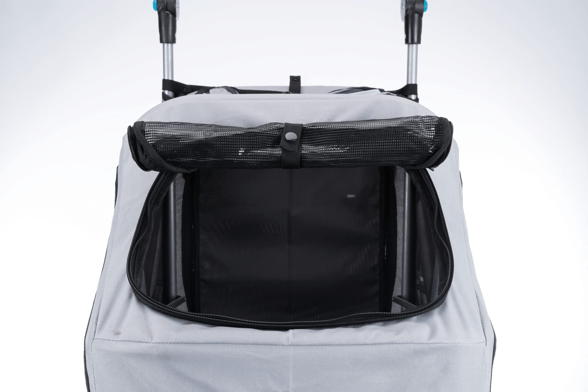 TRIXIE Quick-Fold Convertible Dog Bike Trailer & Pet Stroller - Easy Setup & Compact Fold - Perfect for Cycling, Jogging & Outdoor Adventures with Your Pet