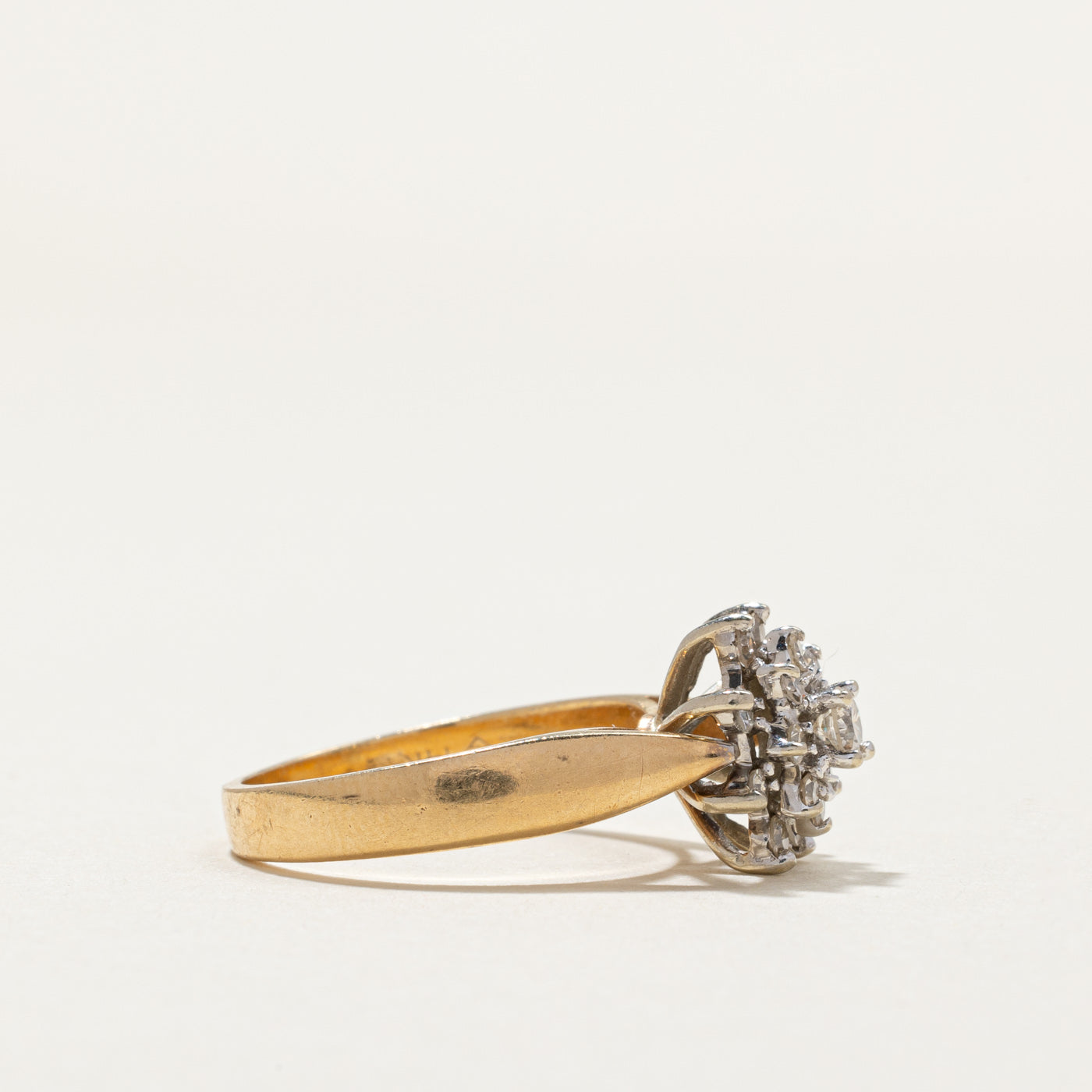 0.43ctw Diamond Cluster Ring for Women - Size 6.25 | Elegant Wedding, Engagement & Anniversary Jewelry Gift | Perfect for Bridal, Party & Special Occasions