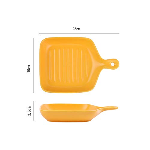 Nordic Style Ceramic Plates Set of 2 - Modern Western Dinnerware for Breakfast, Snacks & Home Decor | Elegant Dish Set for Dining, Entertaining & Kitchen Decor