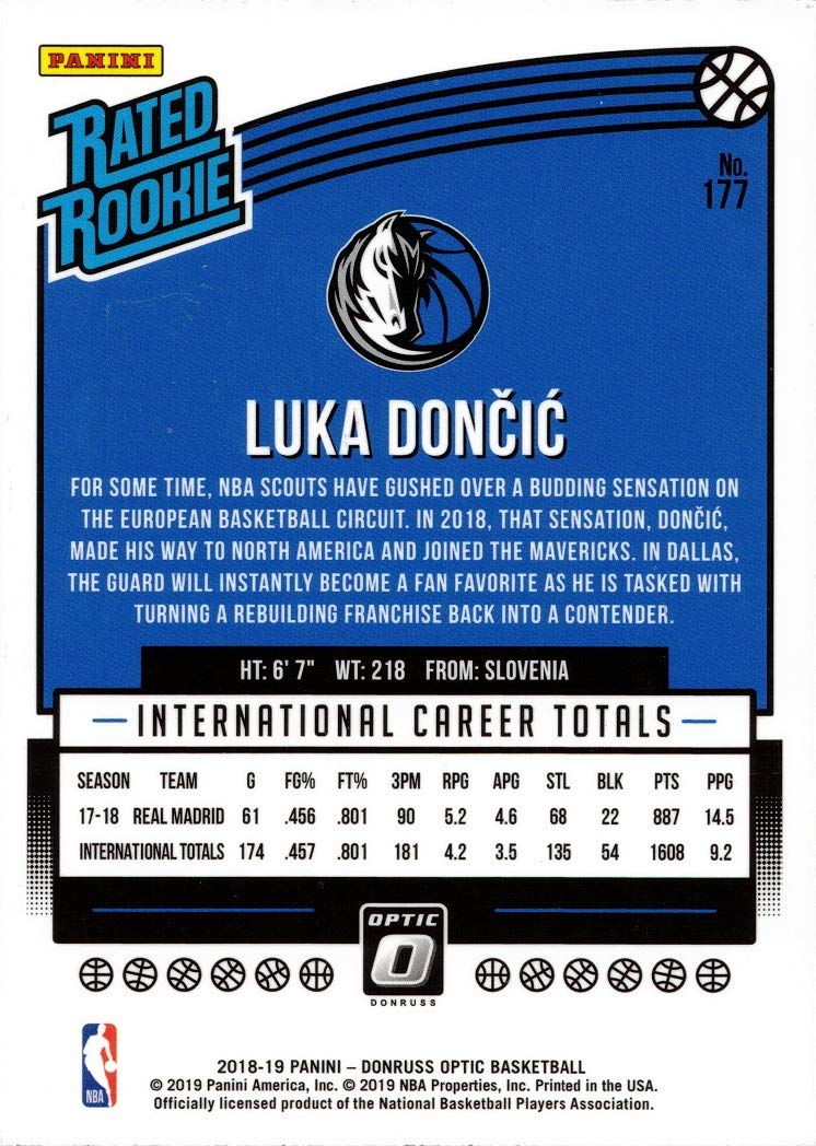 2018-19 Panini Donruss Optic Basketball Luka Doncic #177 Rookie Card PSA Graded - Collectible Sports Memorabilia for NBA Fans & Card Investors | Perfect for Display, Trading, and Portfolio Growth