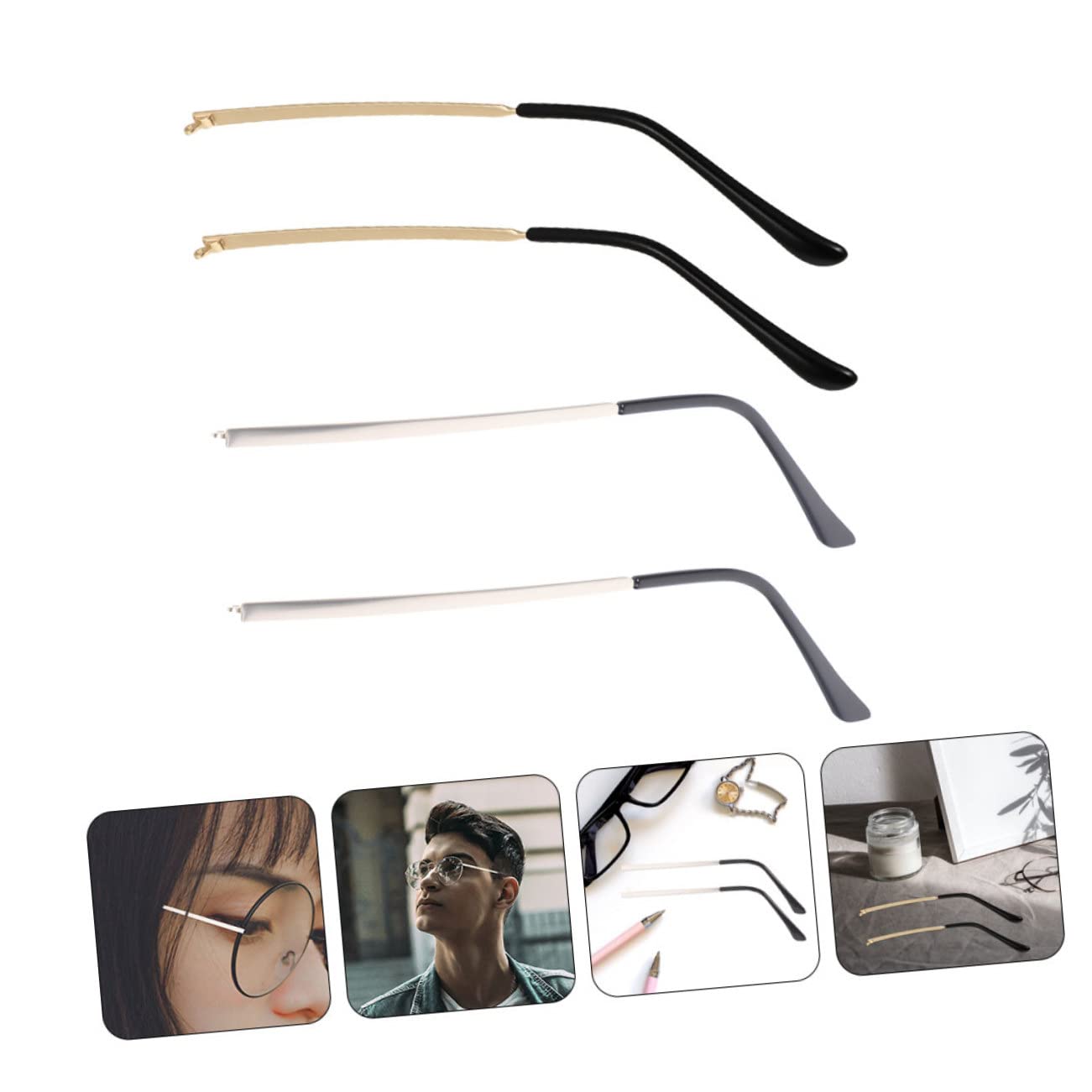 Healeved 6 Pairs Glasses Replacement Arms with Screwdriver for Men & Women - Eyewear Repair Kit for Home & Travel