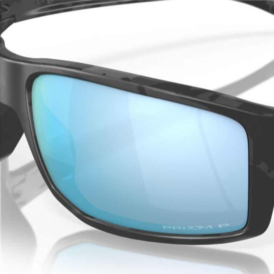 Oakley Gibston Sunglasses Matte Black Camo with Prizm Deep Water Polarized Lenses - Model 0OO9449 944923 - Perfect for Outdoor Sports, Fishing, and Driving