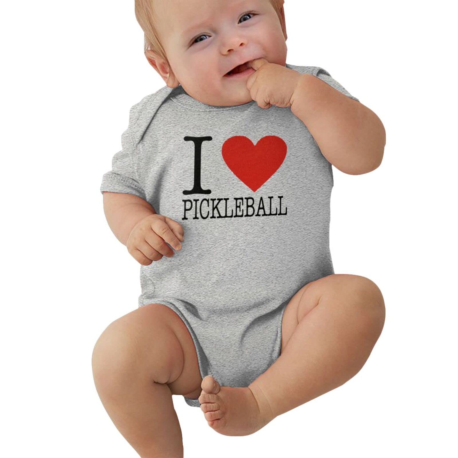Adorable Pickleball Baby Romper - Short Sleeve Bodysuit for Newborn Girls & Boys | Perfect for Family Pickleball Games & Playdates