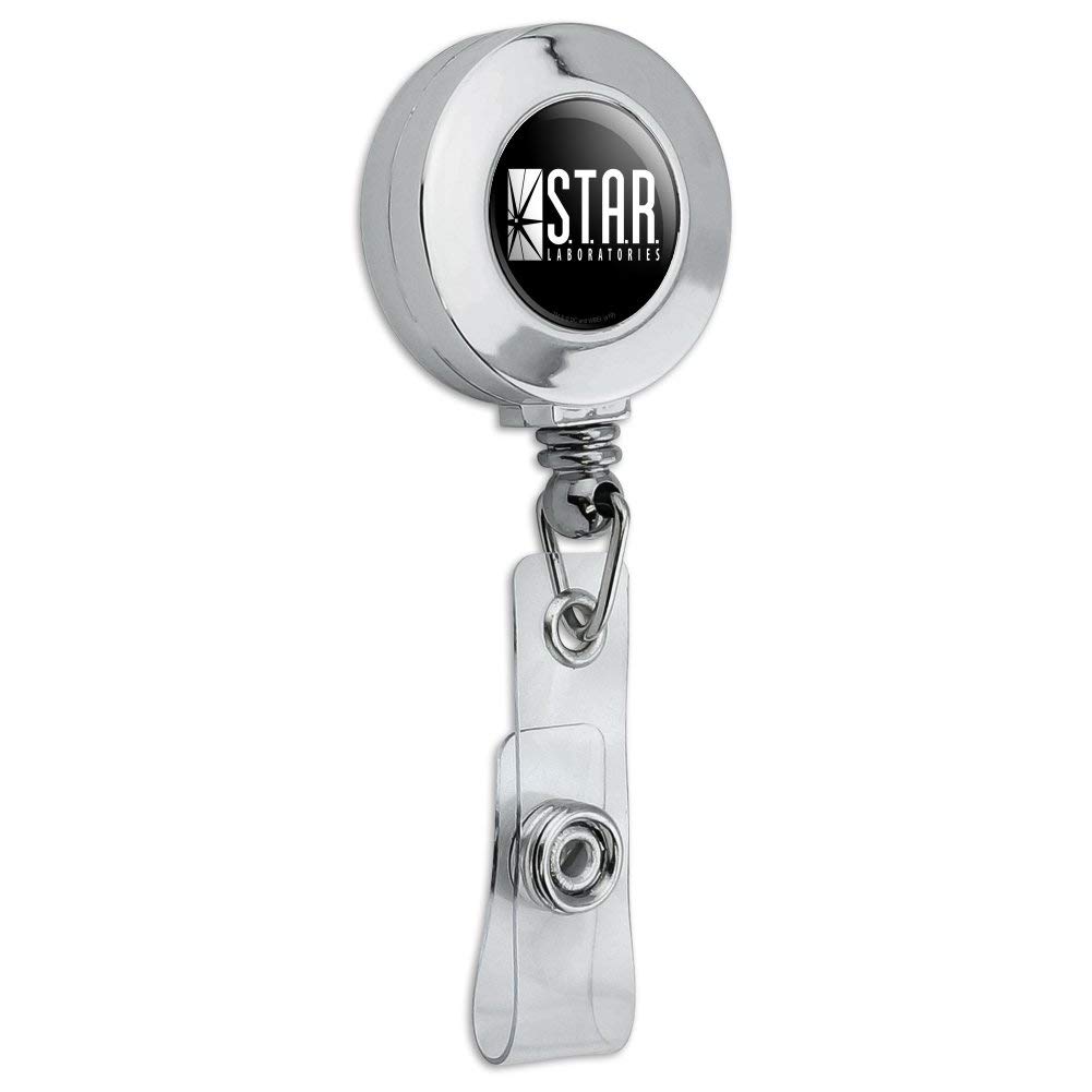 Flash TV Series Star Labs ID Badge Holder - Retractable Clip for Work & Cosplay
