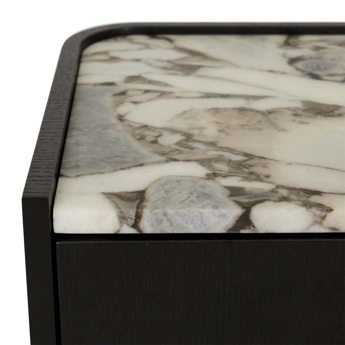 Globe West Elsie Bedside Table - Modern Nightstand with Storage Drawer for Bedroom, Living Room & Office - Stylish Wooden End Table with Shelf
