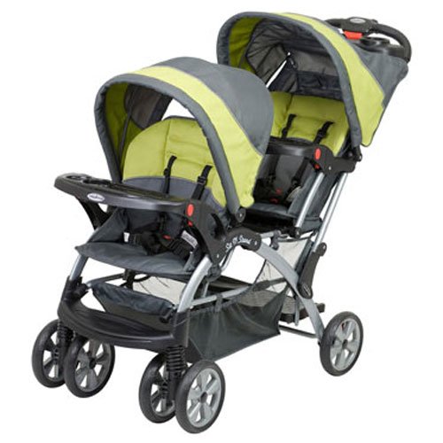 Baby Trend Sit N Stand Double Stroller - Lightweight Carbon Frame for Twins or Siblings | Perfect for Shopping, Travel & Everyday Use
