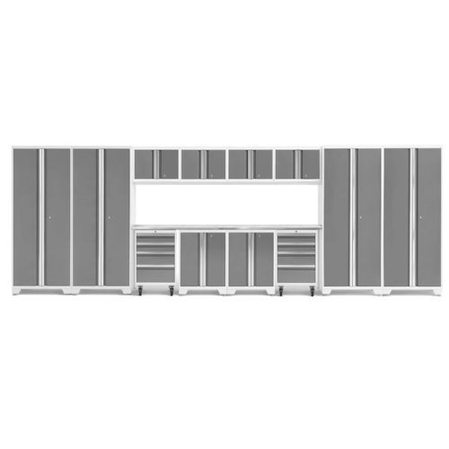 NEWAGE Bold Series 14-Piece Garage Storage Cabinet Set with Tool, Base & Wall Cabinets + 30