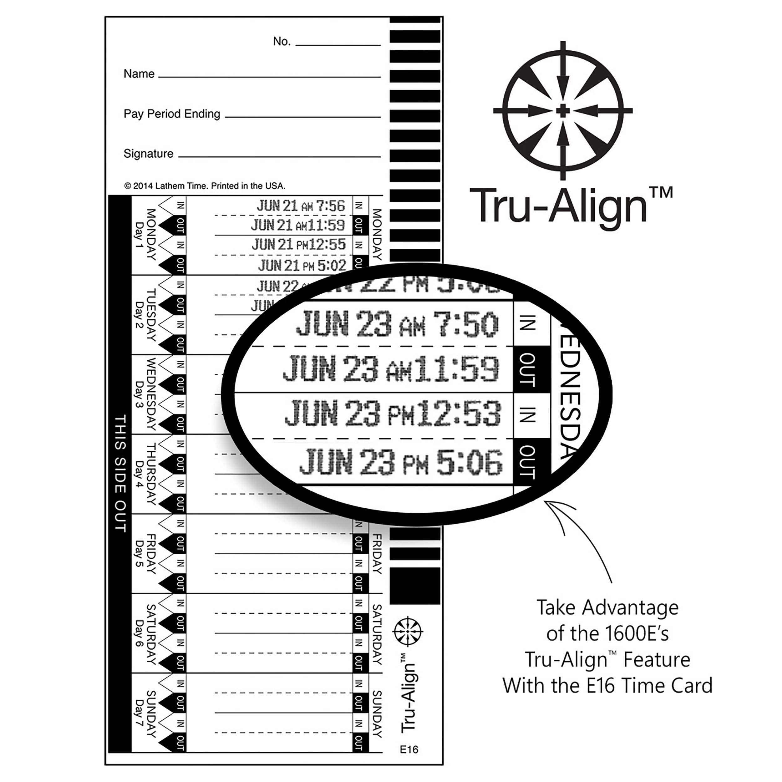 Lathem 1600E Time Clock & Document Stamp - Employee Punch Clock System for Small Business with Tru-Align Time Cards (Charcoal Gray) | Perfect for Office Time Tracking & Payroll Management