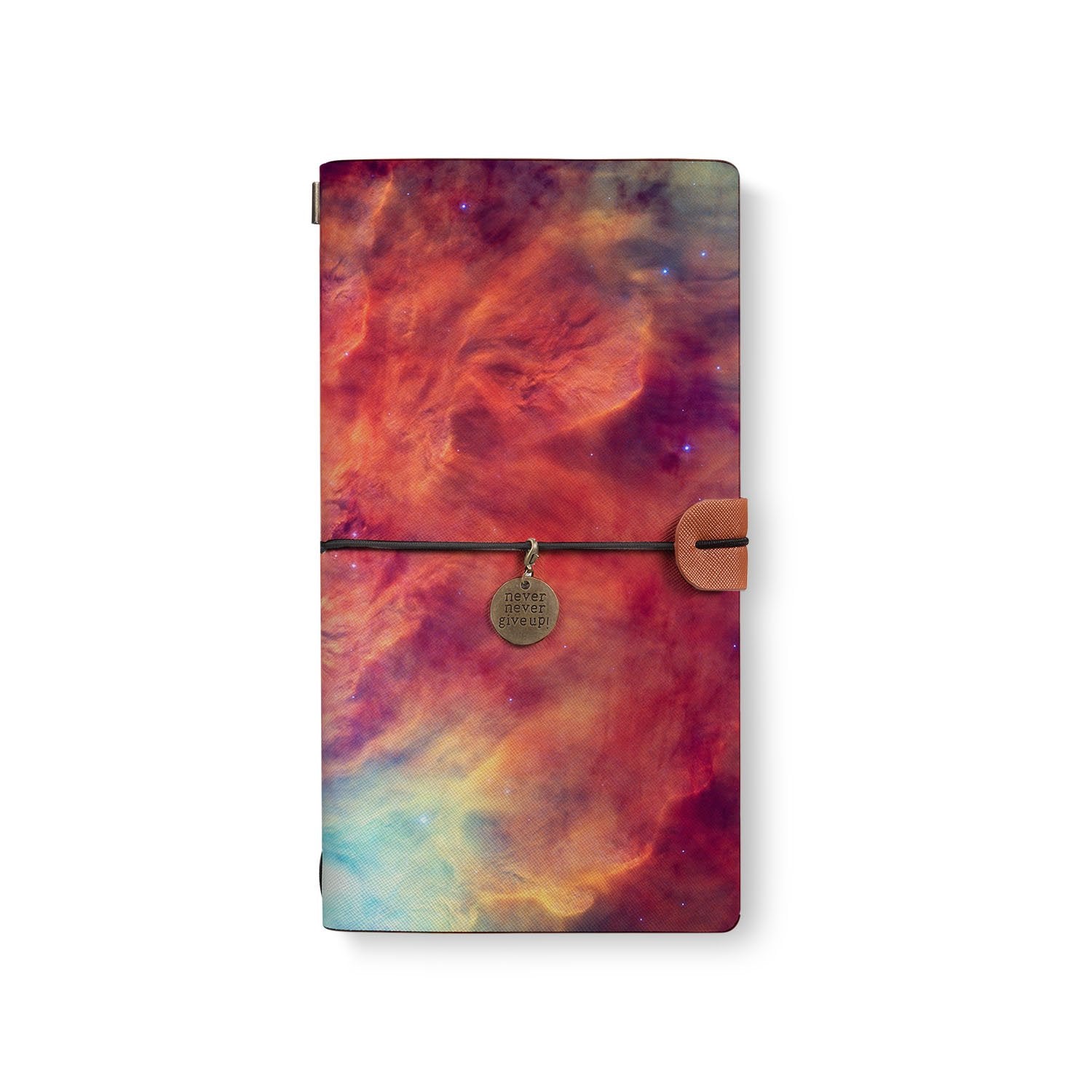 Galaxy Universe Traveler's Notebook - Refillable Leather Journal for Writing, Sketching & Note Taking - Perfect for Travel, Work & School