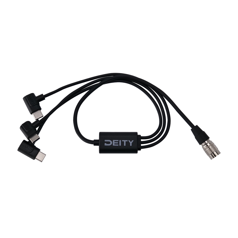 SPD HR3U 4-Pin to Triple USB-C Fast Charging Cable - Compatible with Laptops, Phones & Tablets for Home, Office & Travel Use