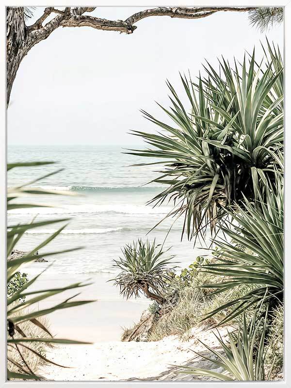 Entrance to Paradise III Canvas Art Print - Tropical Beach Landscape Wall Decor for Living Room, Bedroom & Office - Perfect for Home & Office Decor