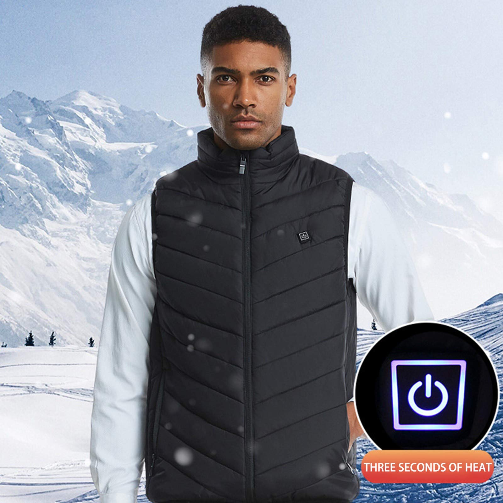 Lightweight USB Heated Vest for Women - Electric Heating Jacket with USB Charging for Outdoor Activities, Winter Sports & Cold Weather (Batteries Not Included)