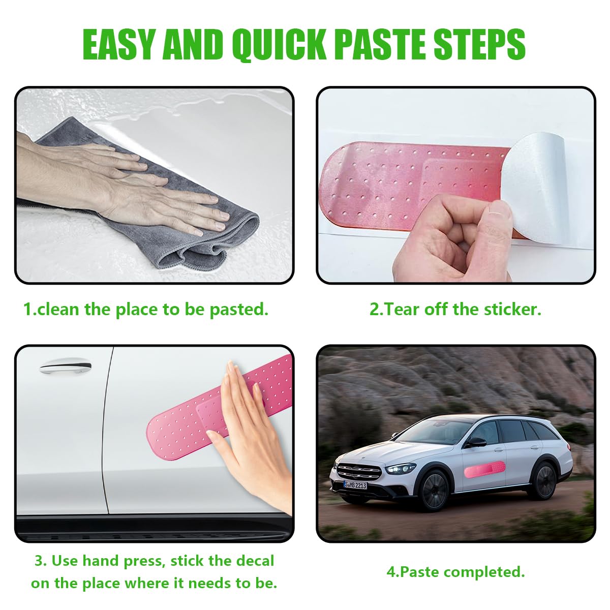Funny Large Bandage Vinyl Decal for Car - Dent & Scratch Cover Sticker - Giant Bumper Sticker for Truck, SUV, Boat Window - Red Car Accessories for Humor & Protection (Perfect for Covering Dents, Adding Personality to Vehicles, or Prank Gifts)