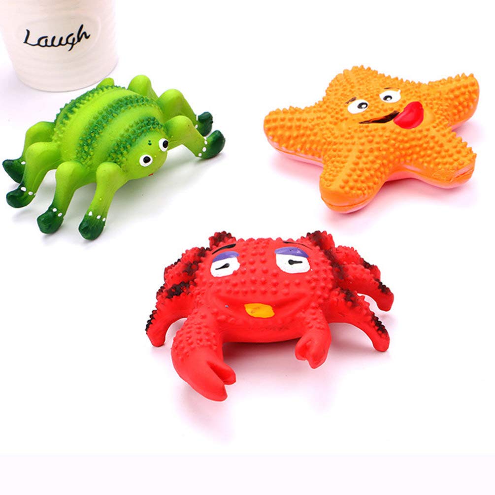 Balacoo 2-Pack Indestructible Dog & Cat Teething Toys - Puppy Chew Toys for Teething Relief, Molar Health - Durable Pet Educational Toys (Hongkong Crab Design) - Perfect for Puppy Training, Anxiety Relief & Dental Care