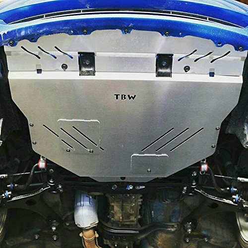 TBW Aluminum Under Tray Skid Plate for 2011-2014 Subaru WRX & STI - Heavy Duty Engine Protection for Off-Road & Rally Racing