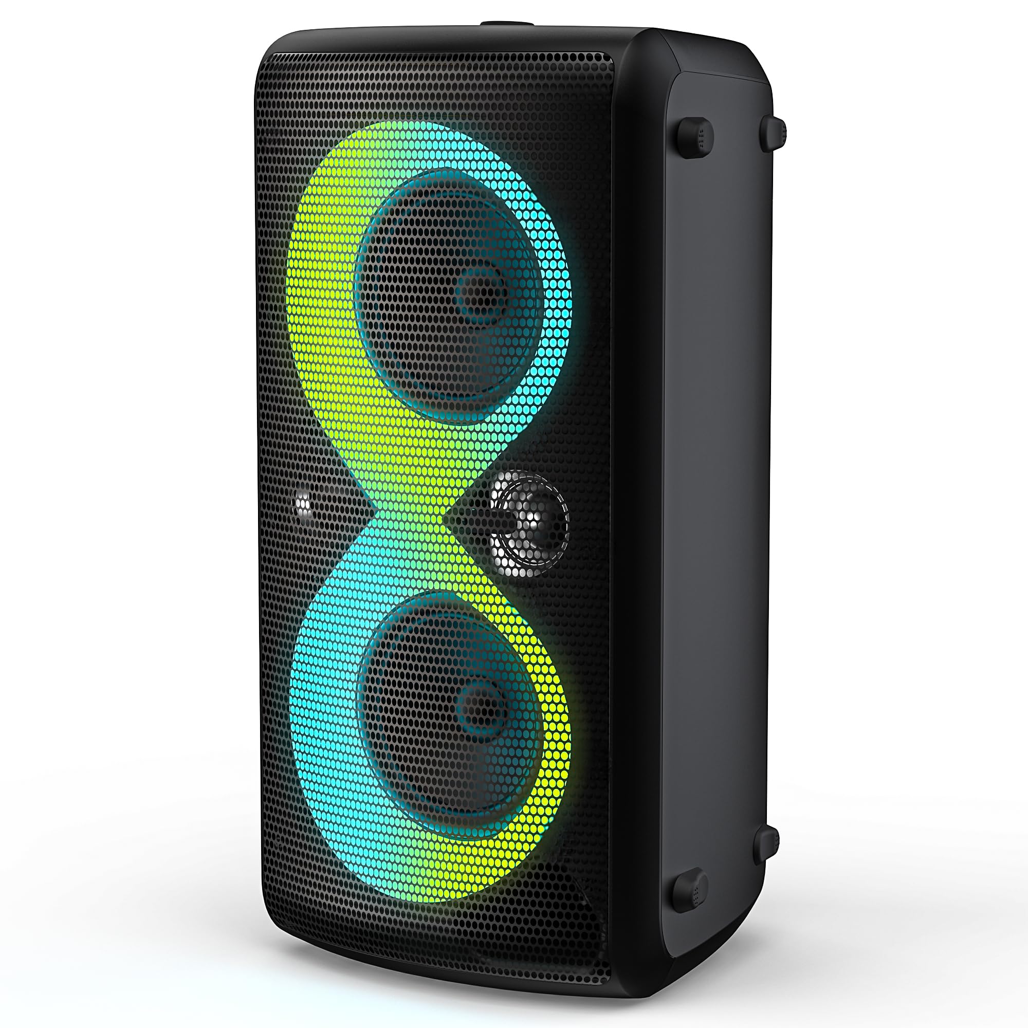 Monster Cycle Plus Bluetooth Speaker - 380W High Power Portable Party Speaker with 7 Color LED Lights, 108dB Loud Stereo Bass, 24H Playtime & Built-in Subwoofer - Perfect for Outdoor Parties, Beach, Camping & Home Entertainment