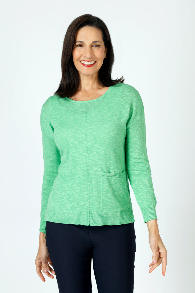 Stylish Metric Pullover Seam Sweater with Pocket - Cozy Knit Sweater for Women & Men - Perfect for Fall, Winter & Casual Outings