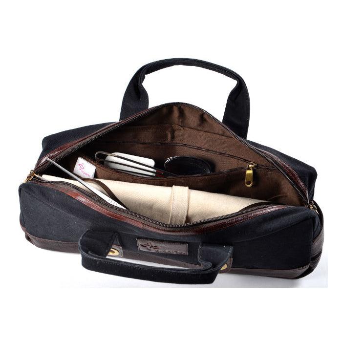 Boldric BOCP128 Heavy Duty Black Canvas Tool Bag - Durable Multi-Purpose Storage for Tools, DIY Supplies & Outdoor Gear - Perfect for Contractors, Handymen & Home Improvement Projects