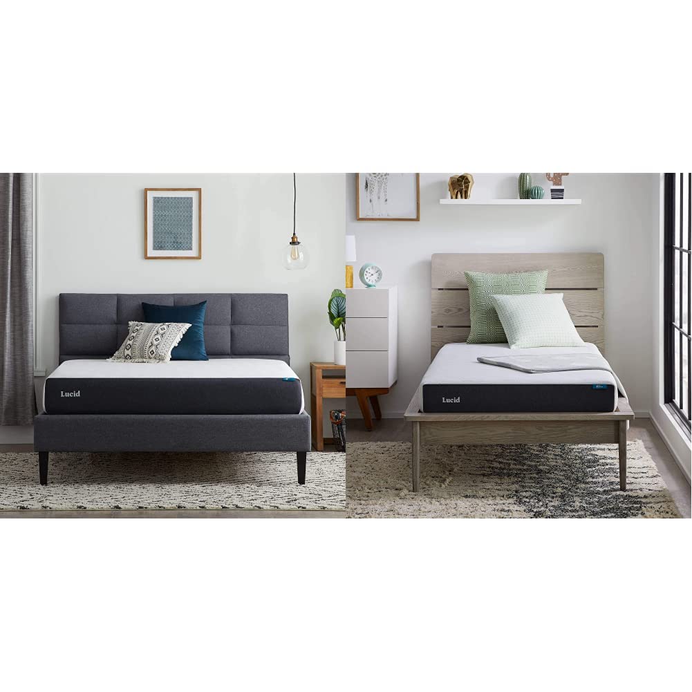8 Inch & 6 Inch Gel Memory Foam Mattress - Hypoallergenic Bamboo Charcoal Infusion - Soft Support & Pressure Relief - Breathable Cover for Back, Side & Stomach Sleepers - Perfect for Bedroom, Guest Room & Dorm Use