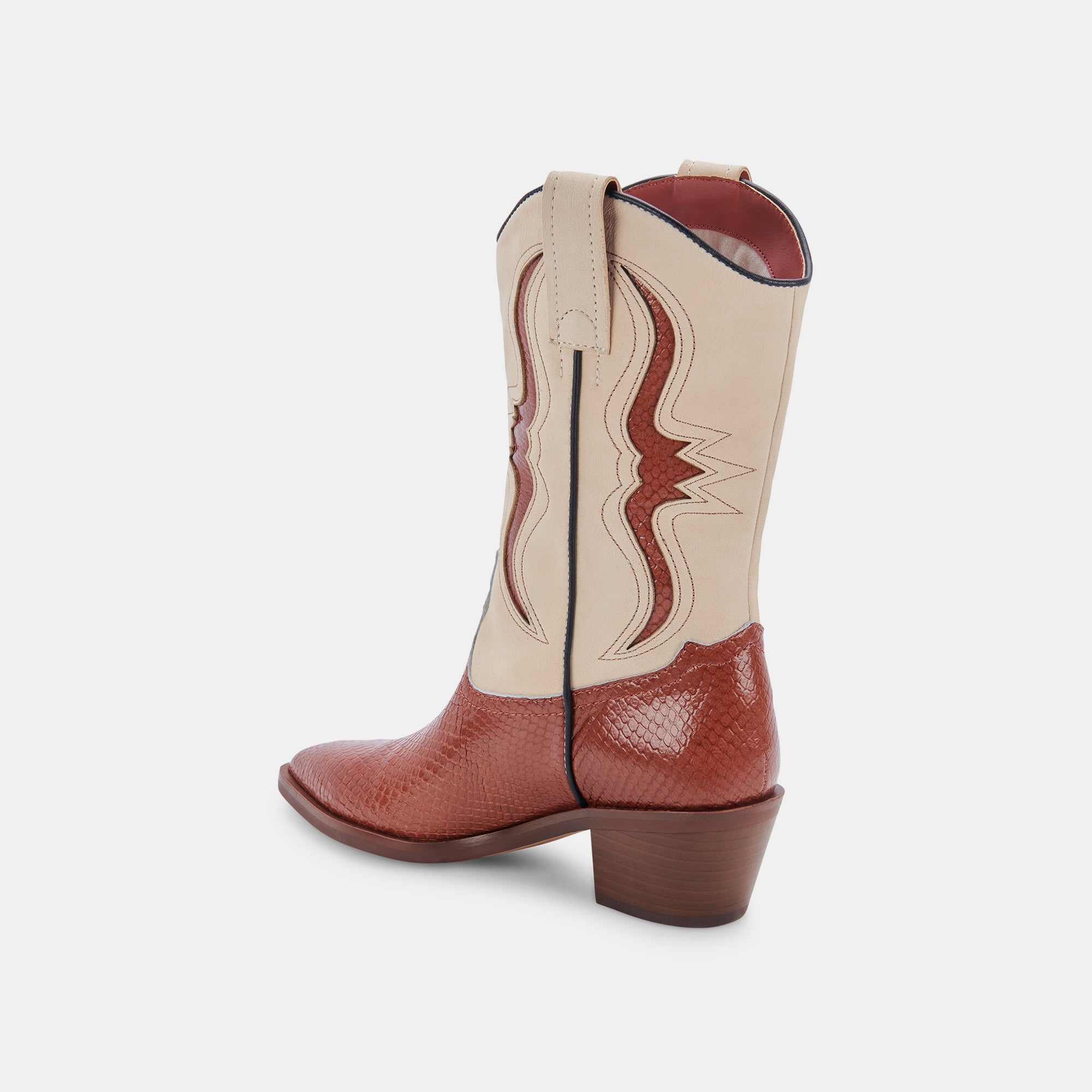 SUZZY BOOTS Brown Embossed Leather Ankle Boots for Women - Waterproof & Comfortable - Perfect for Fall, Winter, Hiking & Outdoor Activities