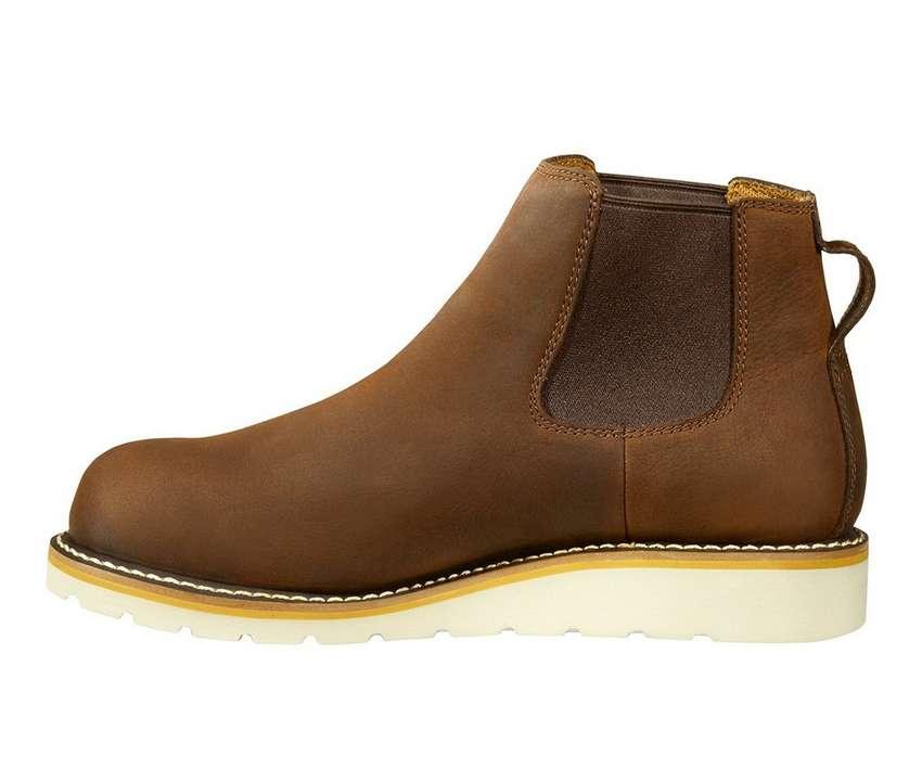 Men's FW5033 Waterproof Wedge Chelsea Work Boots - Slip Resistant & Comfortable for Construction, Hiking & Outdoor Work