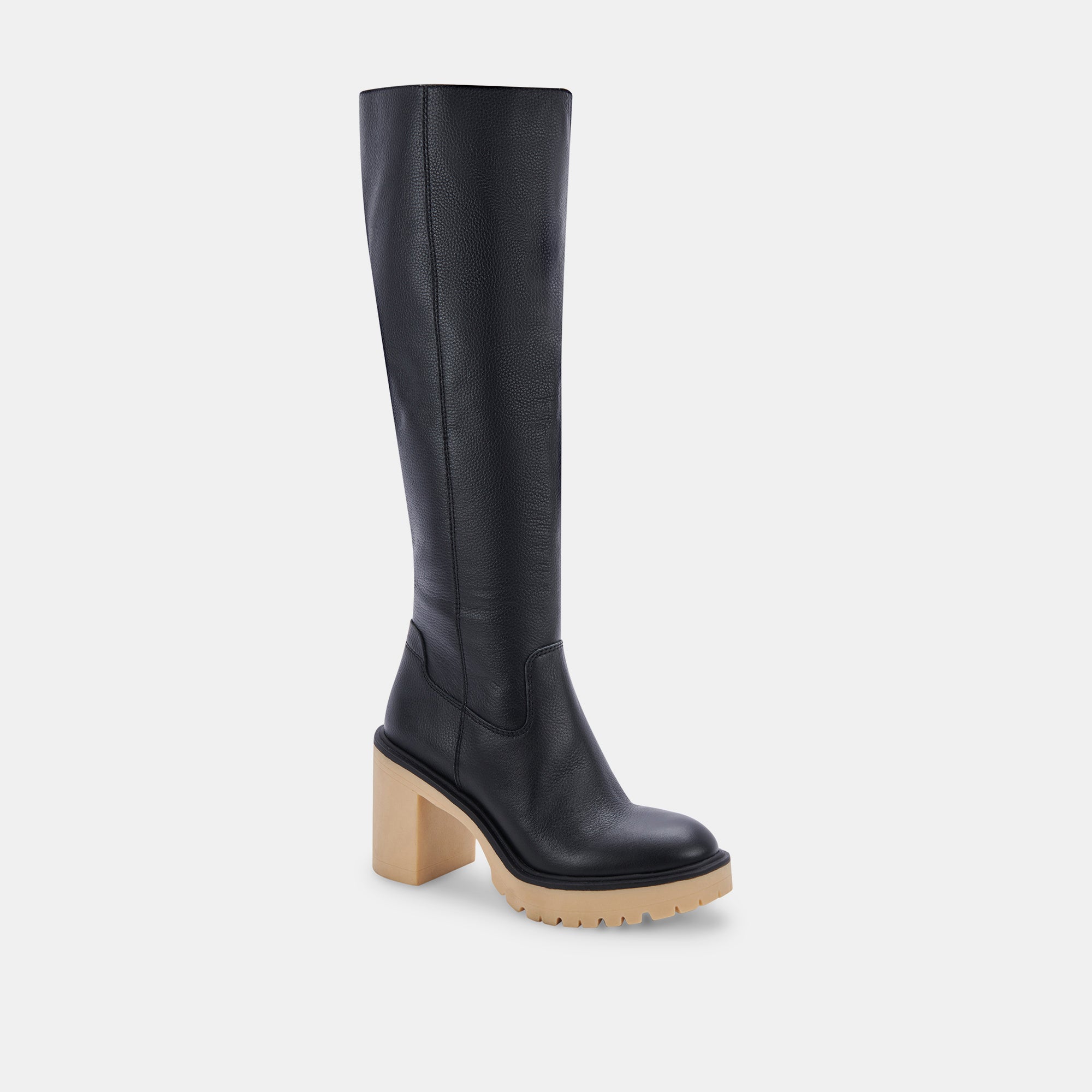 CORRY H2O Wide Calf Waterproof Black Leather Boots for Women - Comfortable & Stylish Rain Boots for Outdoor, Gardening, and Wet Weather