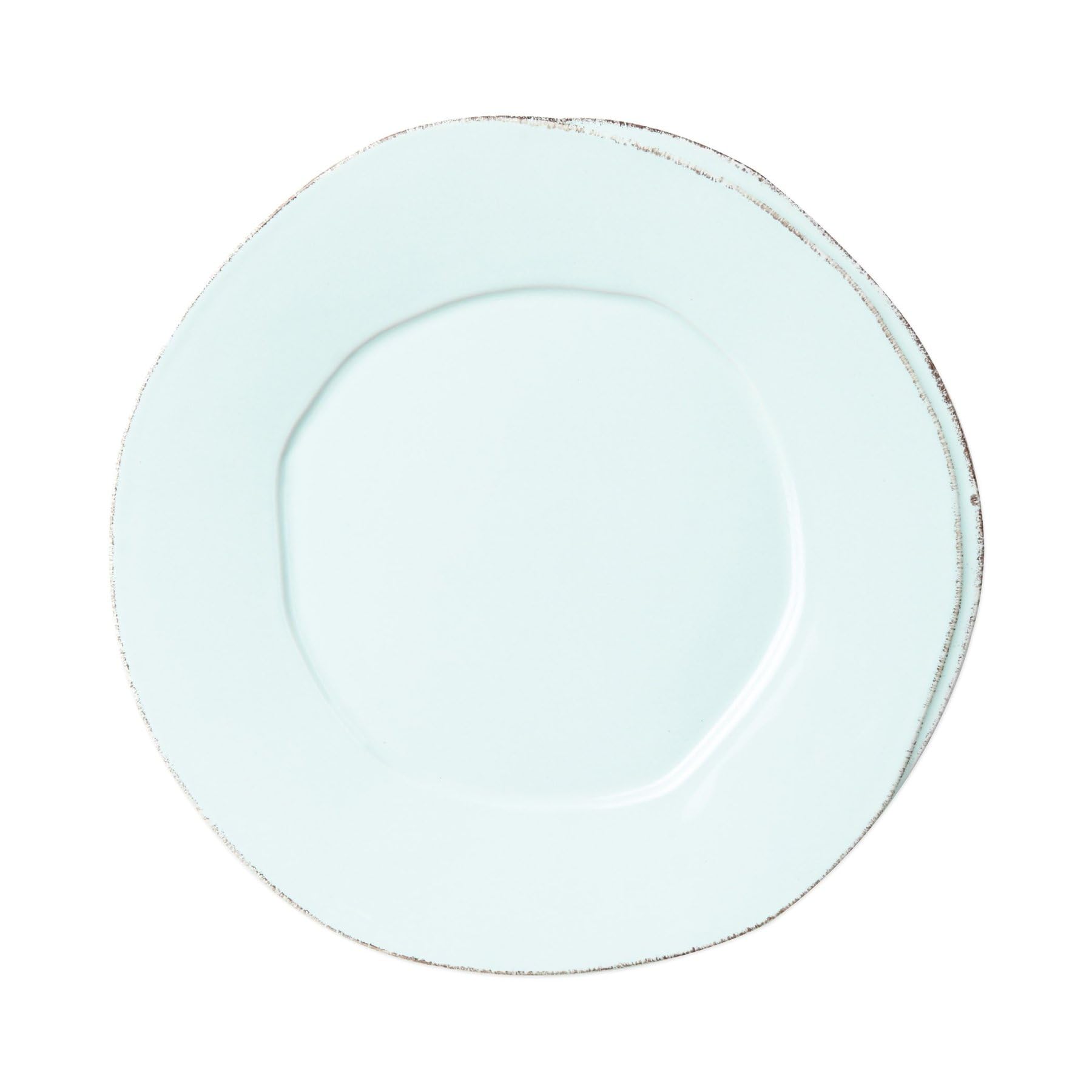 Vietri Lastra Aqua 10.5 Inch European Stoneware Dinner Plate - Handcrafted Ceramic Dinnerware for Fine Dining, Restaurant & Home Entertaining