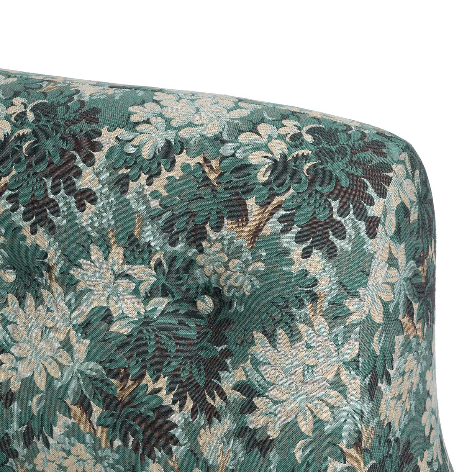 SILVA Jacquard Castle Chair in Cerulean Blue - Elegant Upholstered Accent Chair for Living Room, Bedroom, or Office Decor