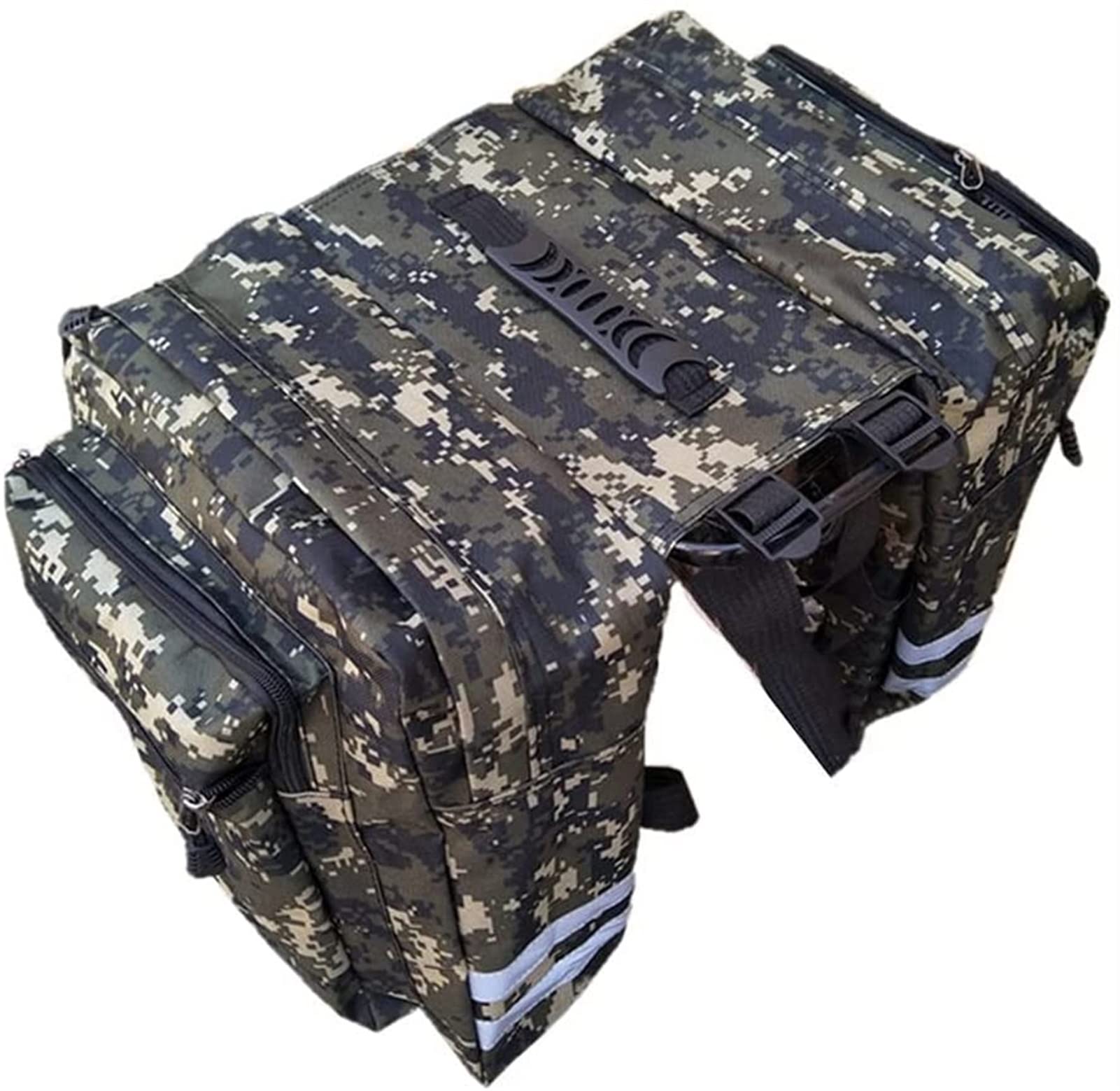 Universal Mountain Road Bike Bags - 2 in 1 Camo Trunk Bags for Cycling, Double Side Rear Rack Pannier Pack, Multifunctional Luggage Carrier (Green) - Perfect for Commuting, Touring & Outdoor Adventures