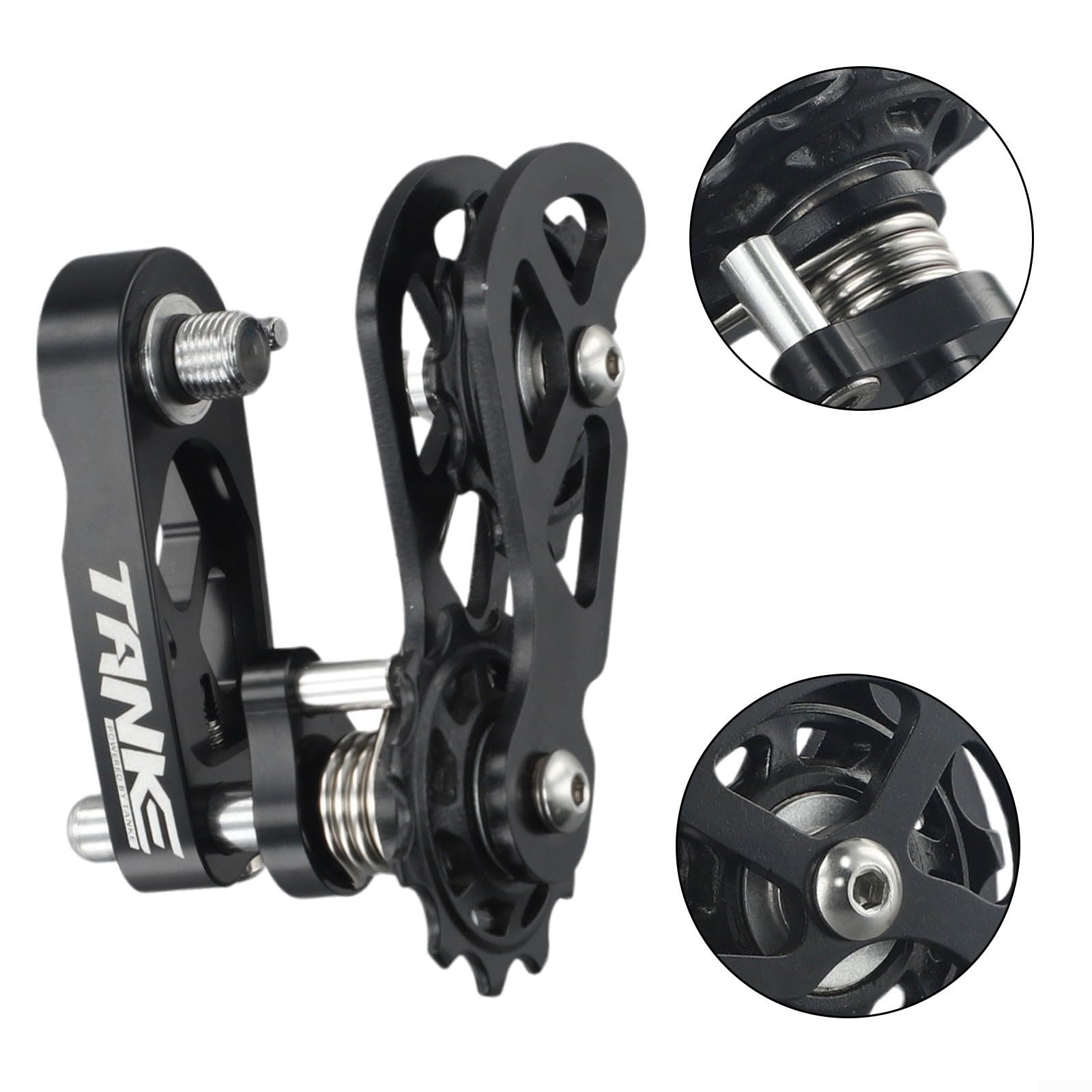 Single Speed Bike Chain Tensioner - 8/12 Speed Bicycle Chain Converter for Enhanced Performance (Black) | Perfect for Urban Commuting & Fixie Bikes